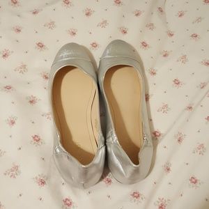 Silver NineWest flats